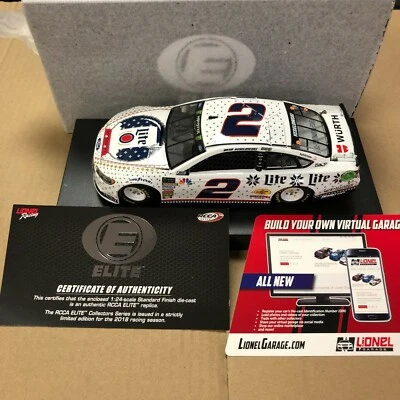 Brad Keselowski #2 2018 Miller Lite Vacanza Maglieria 1 Di 140 Elite CX21822MTBW - Immagine 1 di 4