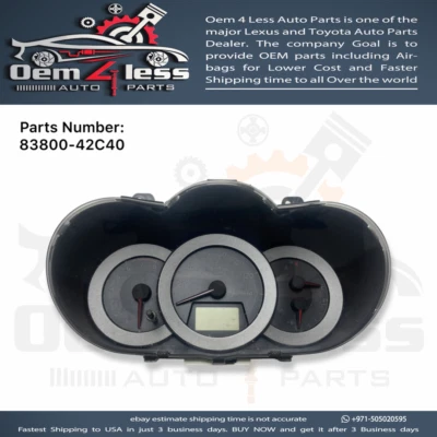 Velocímetro de cuadro de instrumentos Toyota RAV4 2006 a 2008 OEM 83800-42C40 Foto 1 de 4