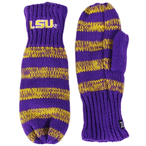 Women's ZooZatz LSU Tigers Striped Mitten Gloves Cover