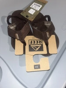 Reef Brown Classic Toddler/ Kids Flip Flops Size 3/4 - Picture 1 of 5