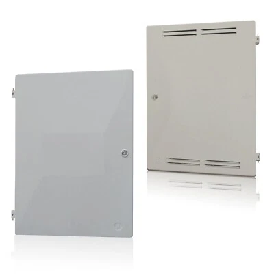 REPAIRMYMETERBOX (PAIR ) GAS & ELECTRIC Meter Box Door COMPLETE with Key,Hinges, Metal Latch