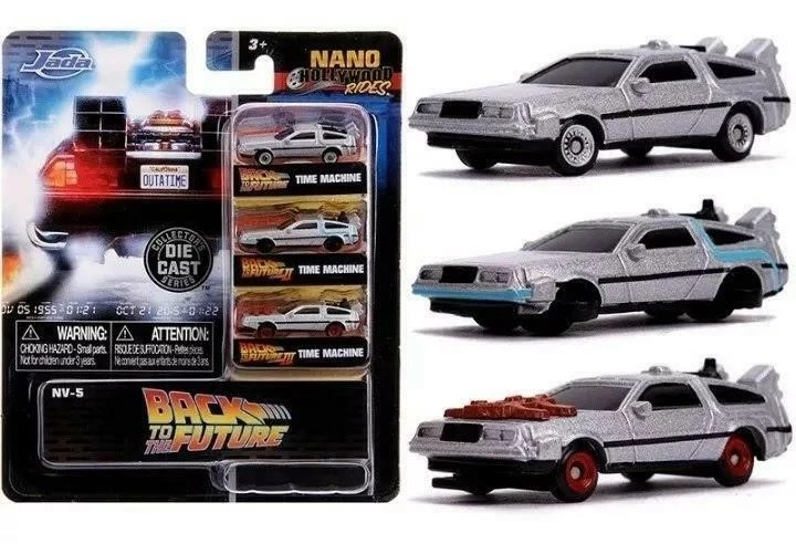 Back to the Future -- JADA Nano Set -- DeLorean Time Machine 1, 2 & 3 - Image 1 of 1