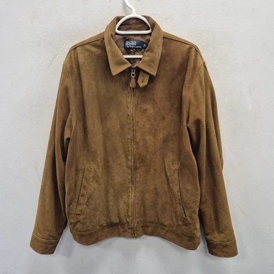 Ralph Lauren Polo Vintage Soft Suede Goat Leather Bomber Jacket Coat Size Medium - Image 1 of 4