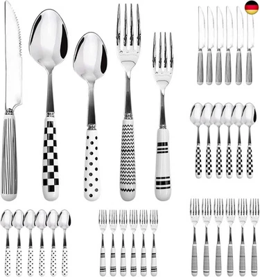 SNAIL GARDEN 30-teiliges Besteck-Set für 6 Personen mit Keramikgriff ?  - Bild 1 von 4