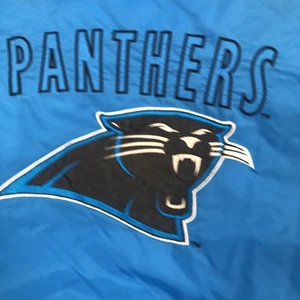 Vintage Carolina Panthers Puffer Jacket Mens XL NFL Football Logo 7 GameDay - Picture 1 of 11