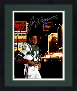 Framed Joe Namath New York Jets Autographed 16" x 20" Broadway Photo - Picture 1 of 1