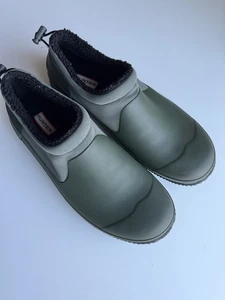 Hunter Mujer Original Aislado Talla 11 Impermeable Verde Sherpa Zueco Zapatos - Imagen 1 de 17
