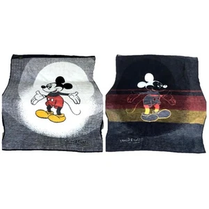 Biederlack Vtg Disney Mickey Mouse Reversible Blanket 77x55 Made West Germany - Picture 1 of 8