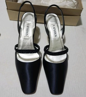 Caparros 女式高跟鞋蓝色水钻 9 1/2 码鞋无盒 — 第 1/4 张图片