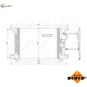 CONDENSER AIR CONDITIONING 35772 FOR MERCEDES-BENZ ACTROS/MP2/MP3 11.9L 6cyl - Picture 1 of 9