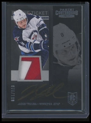 2013-14 Contenders Hockey Jacob Trouba #274 Rookie Ticket Patch Auto /100 - Image 1 of 2