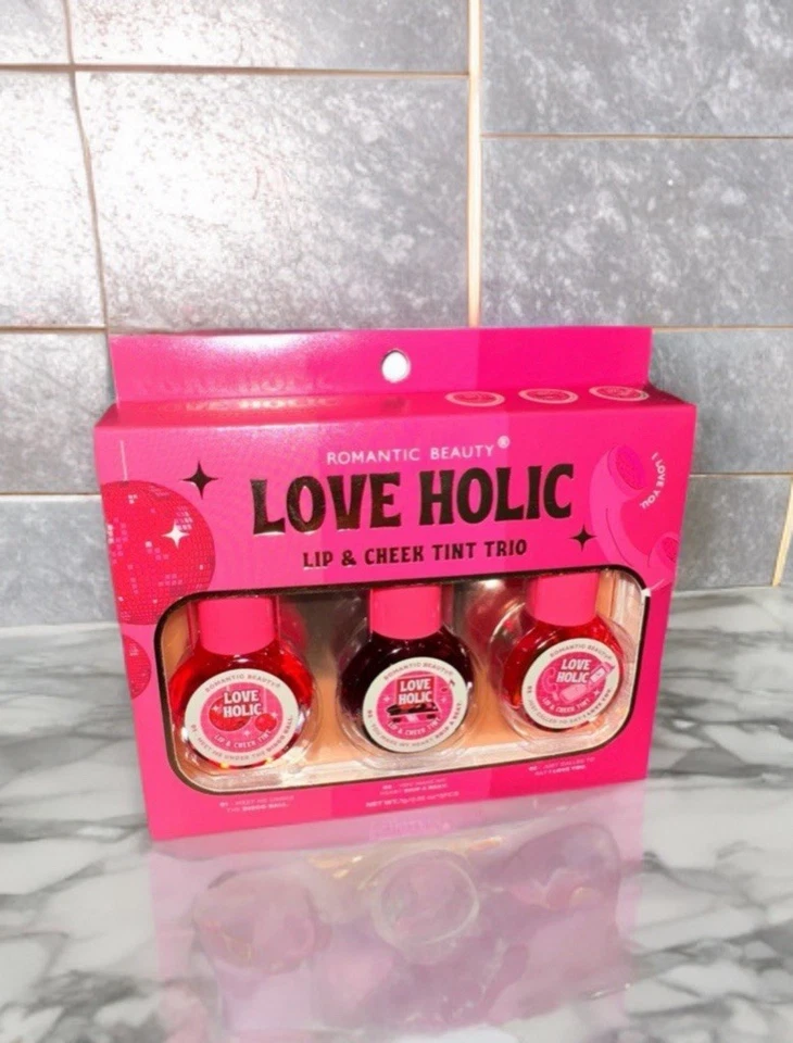 Love Holic Lip & Cheek Tint Set 3pc Romantic Beauty Blush Stain Trio New Sealed - Image 1 of 4