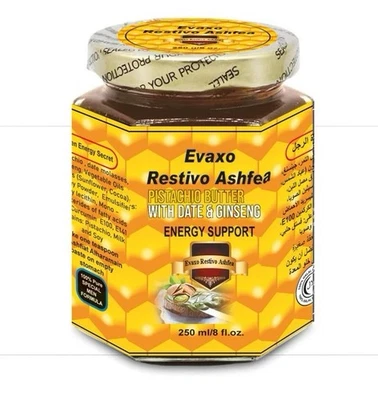 Ashfiat Energy Support Secret Honey, Pistachio Christmas Limited Edition 8oz