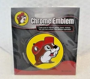 NUEVO Buc-ee's Beaver Logo - Adhesivo Cromo Emblema Vehículos Portátiles - Imagen 1 de 4