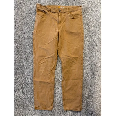 Carhartt Relaxed Fit Canvas Work Pants Men's 38x34 Brown Carpenter Utility - Image 1 of 4