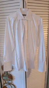 Canali Button Collar Shirt White 23x32 (Medium) Made In Italy - Picture 1 of 7