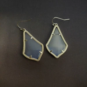 Kendra Scott Gold Tone Alex Slate Cat's Eye Drop Earrings - Picture 1 of 3