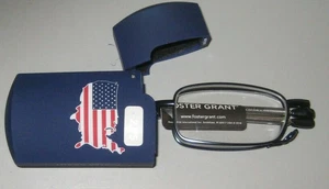 Foster Grant GIDEON Blue Flag Folding Reading Glasses Retails $27.99 Choose One