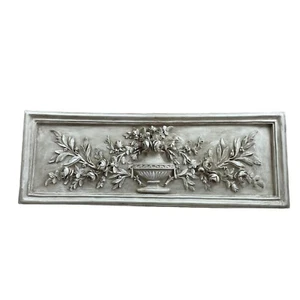 Rose Urn Flower Pot Relief 33" Wide 3D Wall Art - Picture 1 of 11