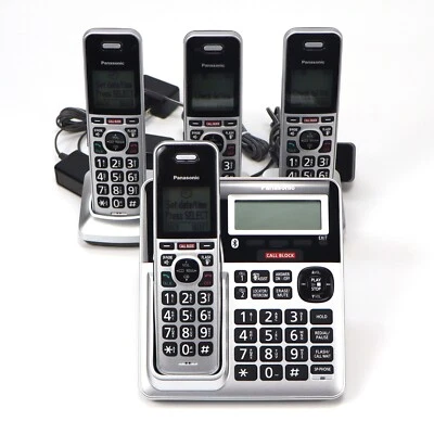 Panasonic KX-tg994 DECT 6.0 Bluetooth 4-Handset Cordless Phone Bundle - Image 1 of 4