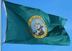 NUOVA BANDIERA WASHINGTON 2x3ft nuova qualità superiore fade resist bandiera venditore USA - Foto 1 di 3