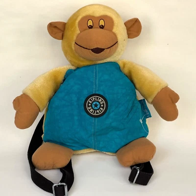 Juguete/mochila mono vintage KIPLING azul y marrón peluche animal 15" Foto 1 de 4