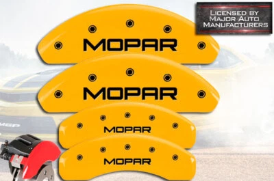 2004-2008 Chrysler Crossfire Front +Rear "Mopar" Yellow MGP Brake Caliper Covers - Image 1 of 4