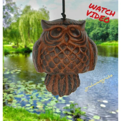 WOODSTOCK CHIMES HABITATS OWL WINDBELL WIND BELL NATURE COWL FREE SHIPPING - Image 1 of 4