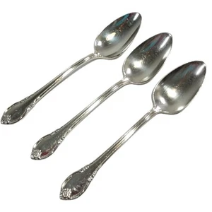 REMEMBRANCE Three Teaspoons 1847 Rogers Bros IS Silverplate 6 1/8 Inches Long - Picture 1 of 2
