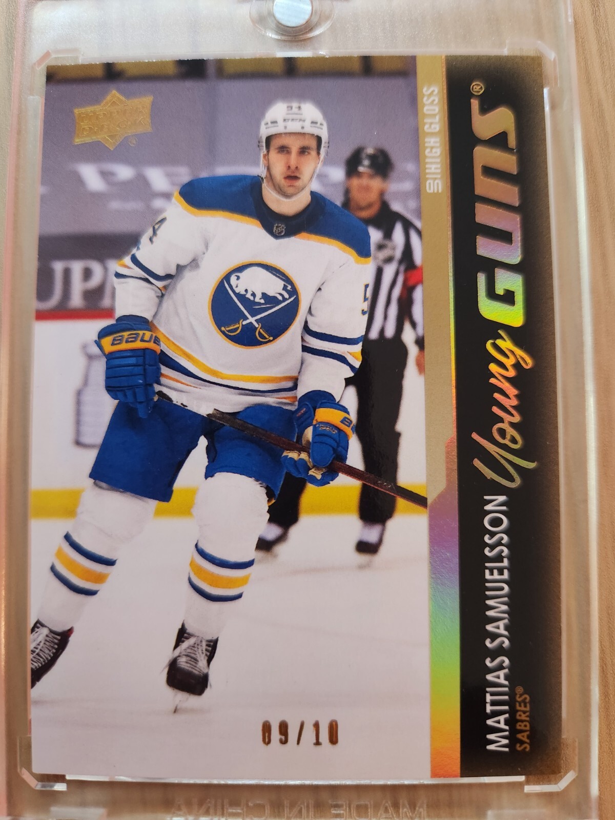 2021-22 Upper Deck Series 1 Young Guns UD High Gloss /10 #230 Mattias Samuelsson