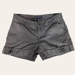 Banana Republic Outlet pantaloncino lino grigio morbido orlo arrotolato estivo casual tasche 2 - Foto 1 di 6