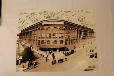 Ebbets Field 16x20 Auto 26 Autos Snider, Newcombe, MLB & Steiner Stickers.  HOF - Image 1 of 4