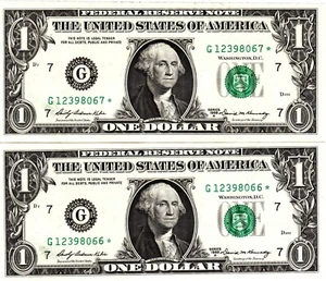 $1 1969A 2 G/* BLOCK  CHICAGO  STAR NOTE  CON. CU - Picture 1 of 1