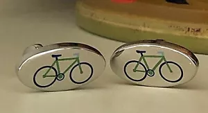 Manschettenknöpfe - PAUL SMITH Silber Fahrrad Manschettenknöpfe - England - Bild 1 von 8