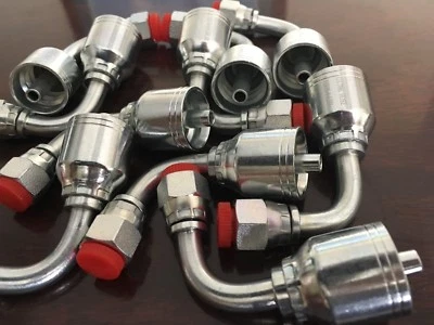 (10 件)13943 6-6 PK 风格水力软管配件 3/8 英寸软管 3/8 英寸 FJIC 90 度 — 第 1/3 张图片