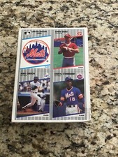 1989 Fleer Box Bottom Cards Uncut Sheet Sabo Gibson Mets Darryl Strawberry OLD
