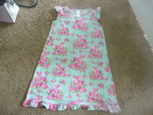 NEW NWT Childrens Place girl size 4 short sleeve teal rose unicorn nightgown - Picture 1 of 2