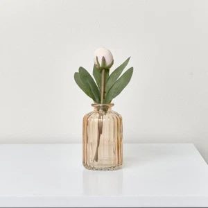 Rust Ribbed Glass Bottle Vase home decor accessories wedding flower vase - Picture 1 of 4