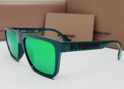 BURBERRY green/green mirror BE4402U 4038F2 56 sunglasses NEW IN BOX! Authentic! - Image 1 of 4