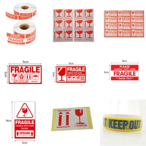 Fragile Sticker Handle with Care Warning Labels Sticky Packing Shipping Tag Sign - Picture 1 of 22