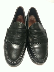 Allen Edmonds Mens Size 7E Huntington Kilt Full Strap Loafers Black Shoes 7 - Picture 1 of 10