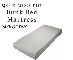 2x90cm x 200cm Etagenbett Reflexschaumstoffmatratze + waschbarer Reißverschlussbezug 10cm tief - Bild 1 von 10