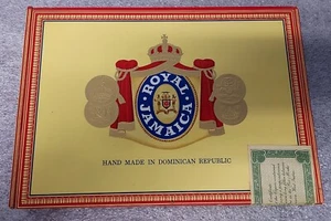 ROYAL JAMAICA CIGAR BOX - CORONAS HAND MADE IN DOMINICAN REPUBLIC 25 CIGARS - Picture 1 of 8