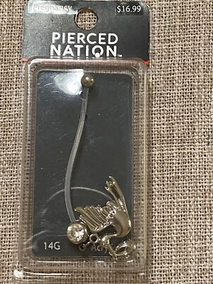 Pierced Nation Embarazo Ombligo Anillo Cigüeña 14g BioFlex NUEVO Foto 1 de 4