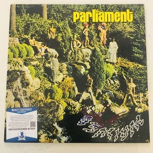 PARLAMENT signed Autogramm "Osmium" Album Schallplatte LP George Clinton Beckett Auth - Bild 1 von 1