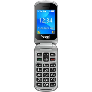 NEW Opel FlipPhone 6 4G BIG BUTTON Flip Phone Black UNLOCKED Express Shipping - Picture 1 of 5