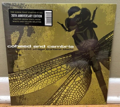 Coheed and Cambria Second Stage Turbine Blade White Yellow Splatter Vinyl Rare!! - Image 1 of 4