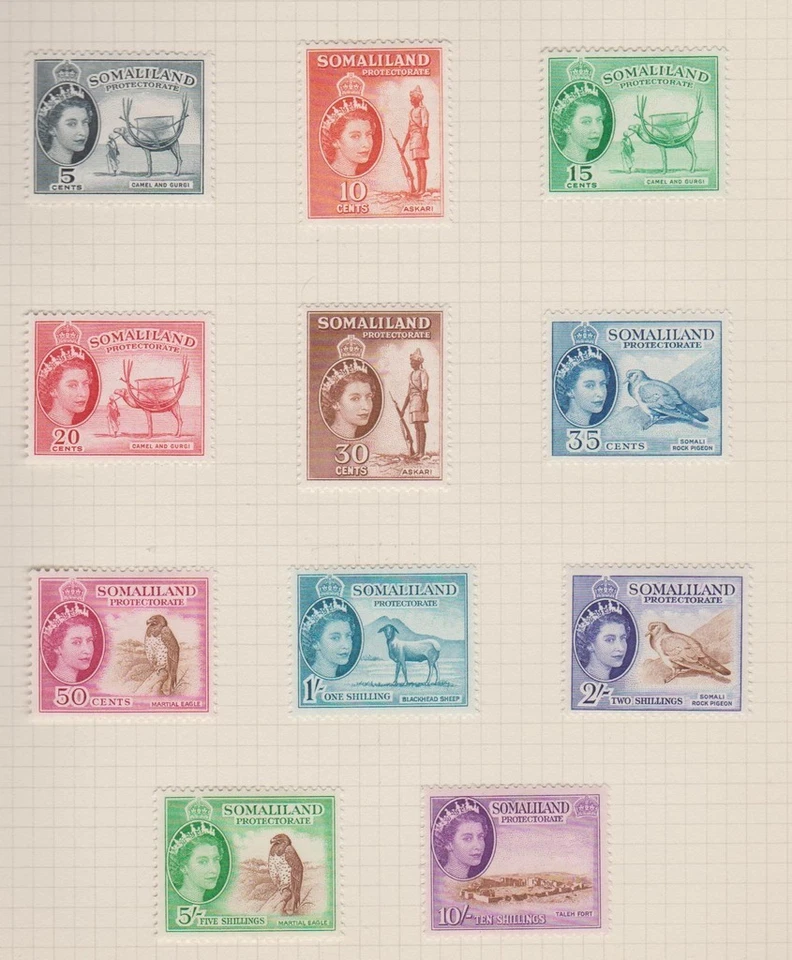 SOMALILAND 128-139 Queen Elizabeth 1953-8, less 136 - Image 1 of 1