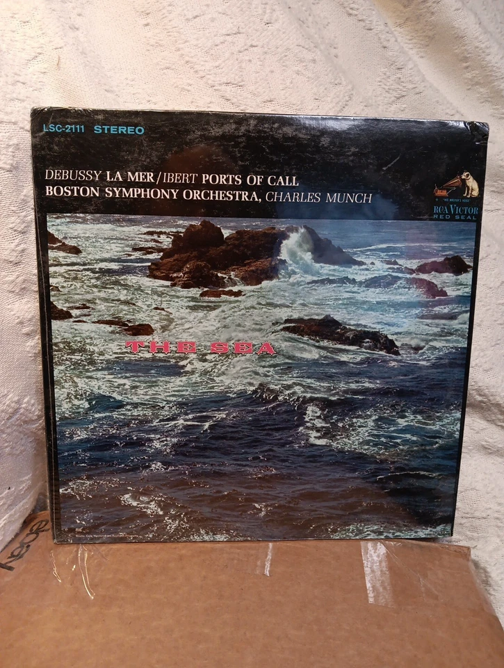NEW SEALED THE SEA Debussy La Mer Ibert Escales Munch Boston LP 1958 Red Seal - Image 1 of 4