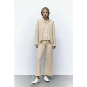 Zara Womens Size Small Cable Ribbed Oversized Beige Sweater - Picture 1 of 16